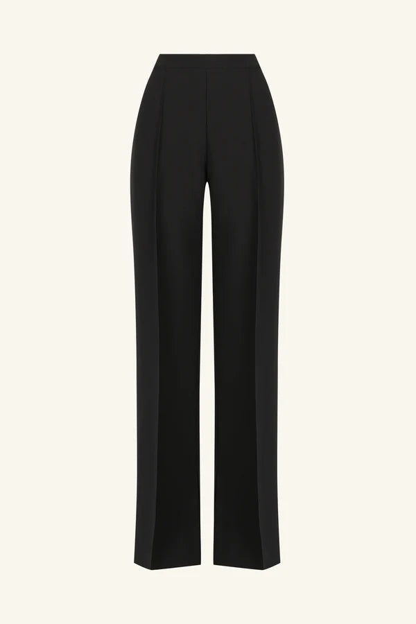 SHONA JOY - Irena Pintuck Straight Leg Pant - Black-Pants-Shona Joy-6-UPTOWN LOCAL