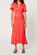 ROLLAS - Verona Jacquard Dress Cherry-Dresses-Rolla's-6/XS-UPTOWN LOCAL