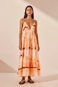 SHONA JOY - Larissa Tiered Maxi Dress - Peach Multi-Dresses-Shona Joy-6-UPTOWN LOCAL