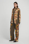 HANSEN & GRETEL - Ambrose Shirt - Moss Floral-Pants-Hansen and Gretel-XS-UPTOWN LOCAL