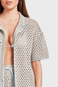 Academy Brand - Farrah Crochet Shirt - Seasponge-Shirts & Tops-Academy Brand-XS-UPTOWN LOCAL