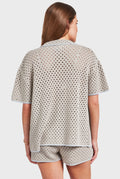 Academy Brand - Farrah Crochet Shirt - Seasponge-Shirts & Tops-Academy Brand-XS-UPTOWN LOCAL