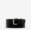 STATUS ANXIETY - Ease Up Belt - Black/Silver-Belts-Status Anxiety-S/M-UPTOWN LOCAL