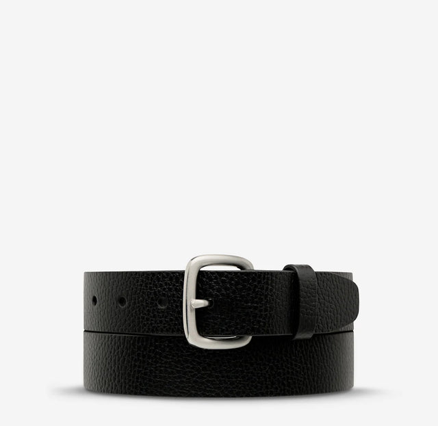 STATUS ANXIETY - Ease Up Belt - Black/Silver-Belts-Status Anxiety-S/M-UPTOWN LOCAL