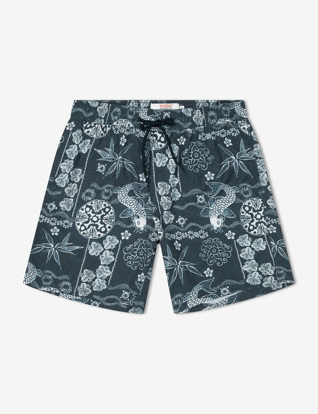 MR SIMPLE - Koi Swim Short Indigo-Shorts-Mr. Simple-S-UPTOWN LOCAL