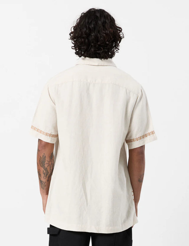 MR SIMPLE - Morocco SS Shirt Natural-Shirts-Mr. Simple-S-UPTOWN LOCAL