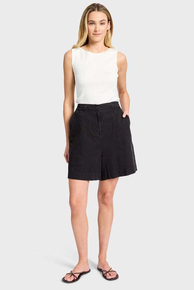 ACADEMY BRAND - Womens Monroe Short - Black-Shorts-Academy Brand Womens-6-UPTOWN LOCAL