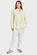 ACADEMY WOMENS - Hampton Linen Shirt Pine Lemon-Shirts-Academy Brand Womens-XS-UPTOWN LOCAL