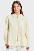 ACADEMY WOMENS - Hampton Linen Shirt Pine Lemon-Shirts-Academy Brand Womens-XS-UPTOWN LOCAL