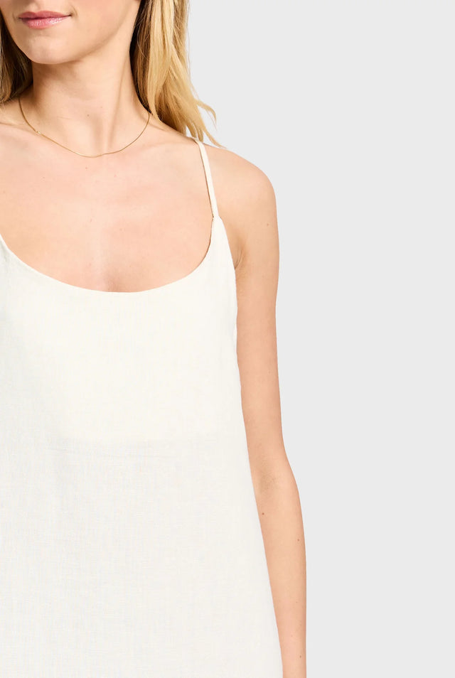 ACADEMY BRAND - Essential Linen Slip Dress - Light Almond-Dresses-Academy Brand Womens-XS-UPTOWN LOCAL