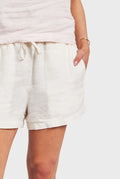 ACADEMY BRAND - Rivera Linen Short - Light Almond-Shorts-Academy Brand Womens-6-UPTOWN LOCAL