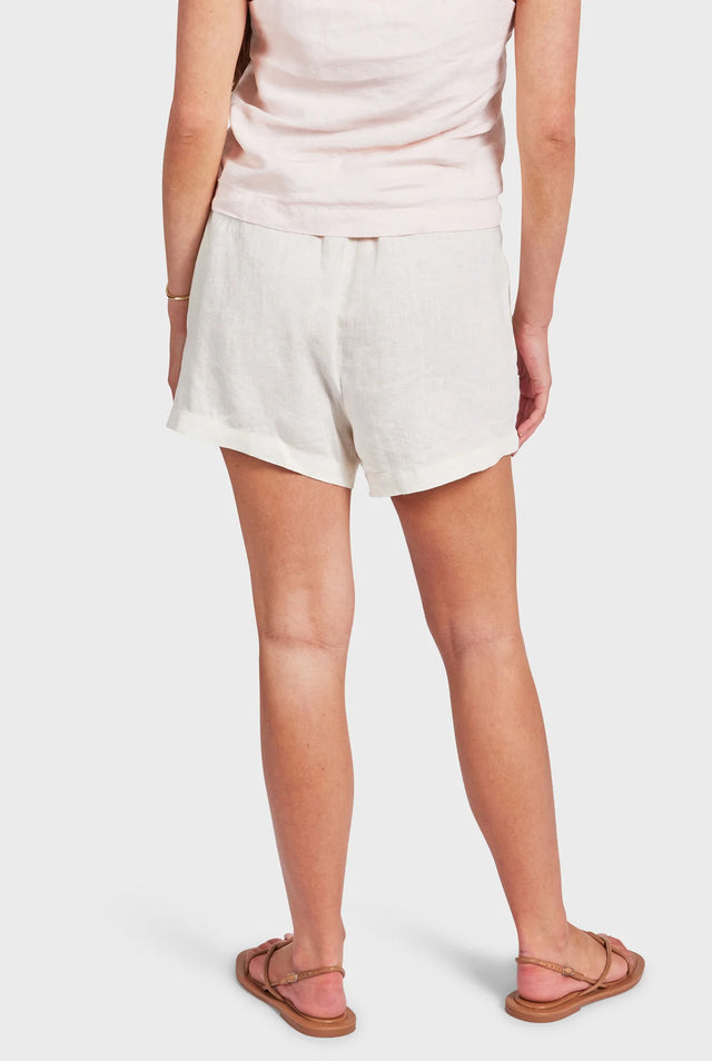 ACADEMY BRAND - Rivera Linen Short - Light Almond-Shorts-Academy Brand Womens-6-UPTOWN LOCAL