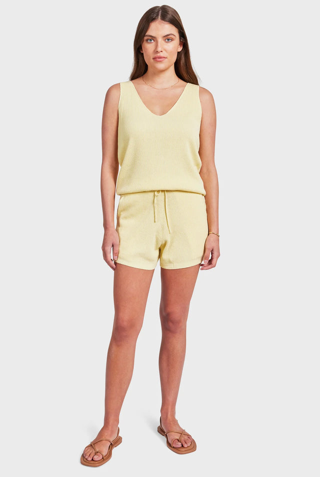 ACADEMY BRAND - Peggy Knit Top - Pine Lemon-Tops-Academy Brand Womens-XS-UPTOWN LOCAL