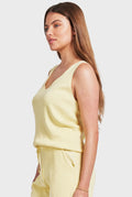 ACADEMY BRAND - Peggy Knit Top - Pine Lemon-Tops-Academy Brand Womens-XS-UPTOWN LOCAL