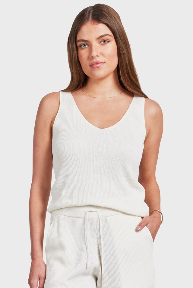 ACADEMY BRAND - Peggy Knit Top - Off White-Tops-Academy Brand Womens-XS-UPTOWN LOCAL