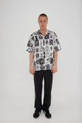 SOMETHING VERY SPECIAL - MSG Collectors Tile Resort Shirt - Black & White-Shirts & Tops-Something Very Special-S-UPTOWN LOCAL