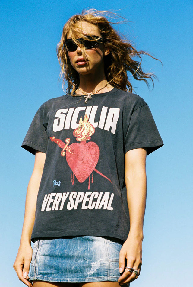 SOMETHING VERY SPECIAL - The MSG Sicilia Graphic Tee - Black-T-Shirts-Something Very Special-S-UPTOWN LOCAL