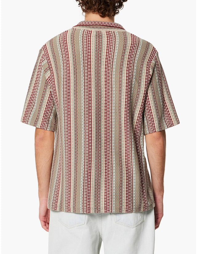 ROLLAS - Crochet Summer Shirt - Multi Stripe-Shirts-Rolla's-S-UPTOWN LOCAL