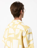 MR SIMPLE - Sunburnt Cuban Bowler Shirt - Natural / Yellow-Shirts-Mr simple-S-UPTOWN LOCAL