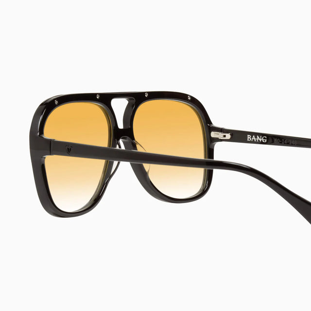 VALLEY - Bang - Gloss Black w. Gold Metal Trim / Orange Lens-Sunglasses-Valley-UPTOWN LOCAL