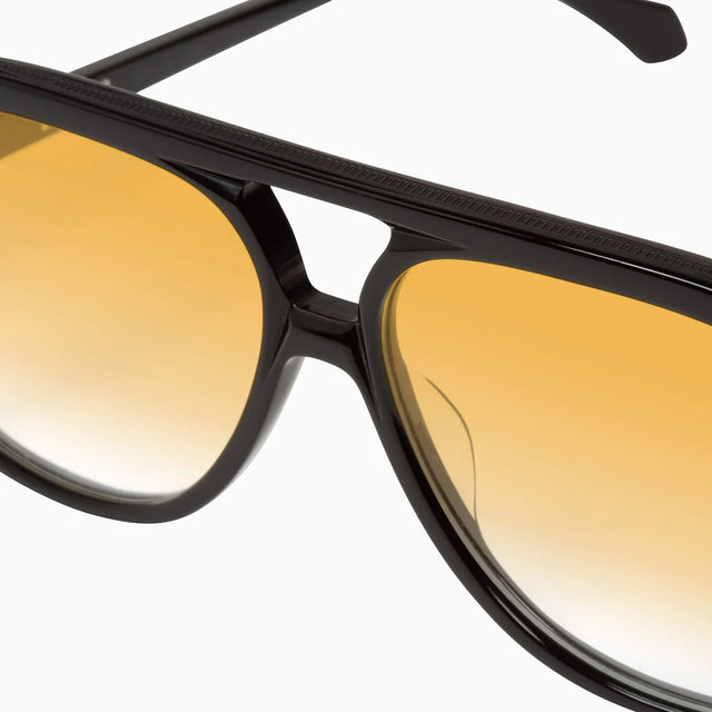 VALLEY - Bang - Gloss Black w. Gold Metal Trim / Orange Lens-Sunglasses-Valley-UPTOWN LOCAL