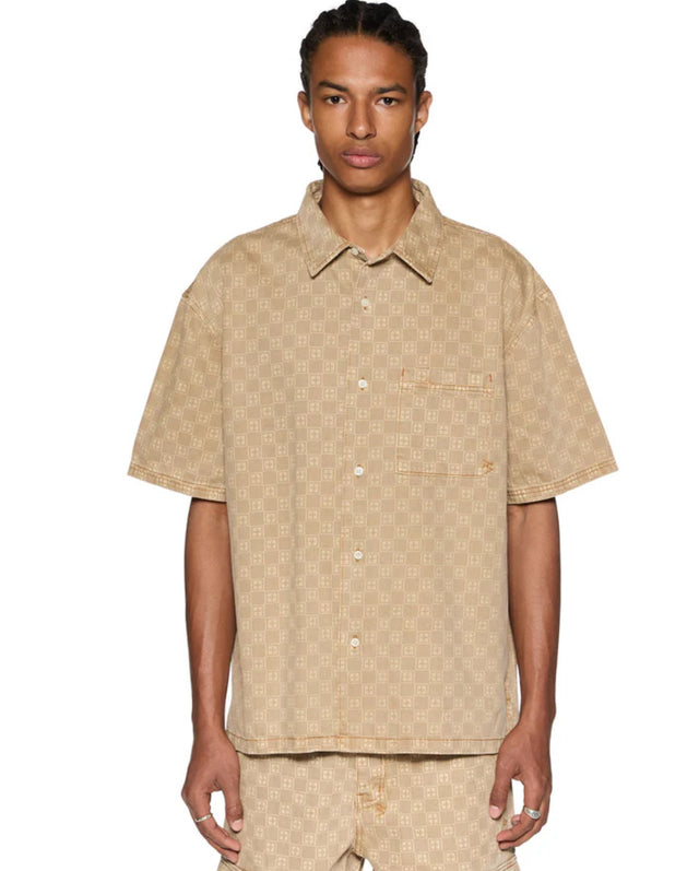 KSUBI - Box Denim SS Shirt - Tan-Shirts-Ksubi-S-UPTOWN LOCAL