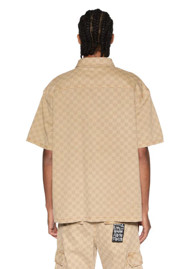 KSUBI - Box Denim SS Shirt - Tan-Shirts-Ksubi-S-UPTOWN LOCAL