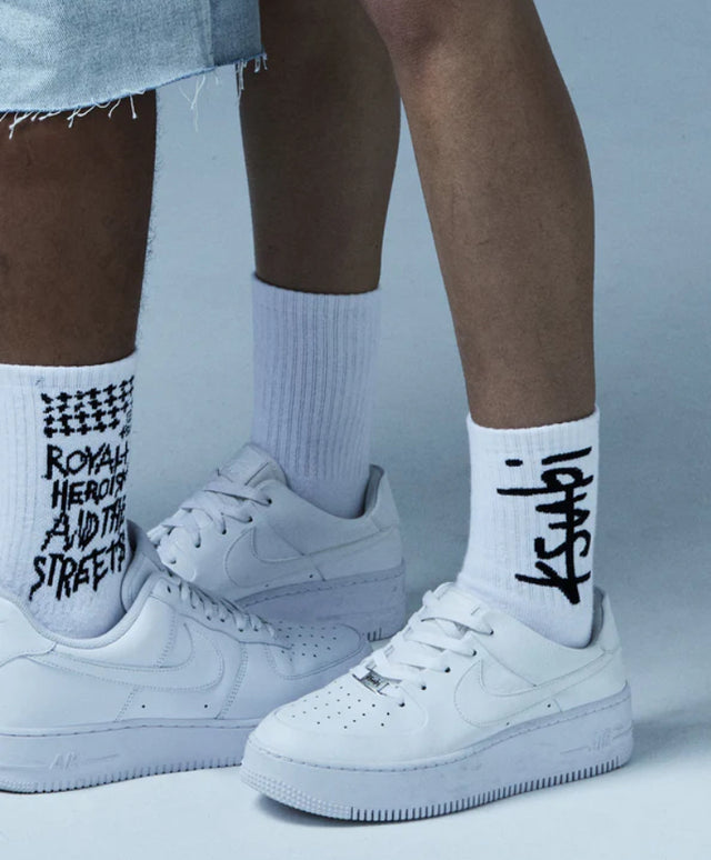 KSUBI - 1999 Ksocks - White Black-Socks-Ksubi-UPTOWN LOCAL