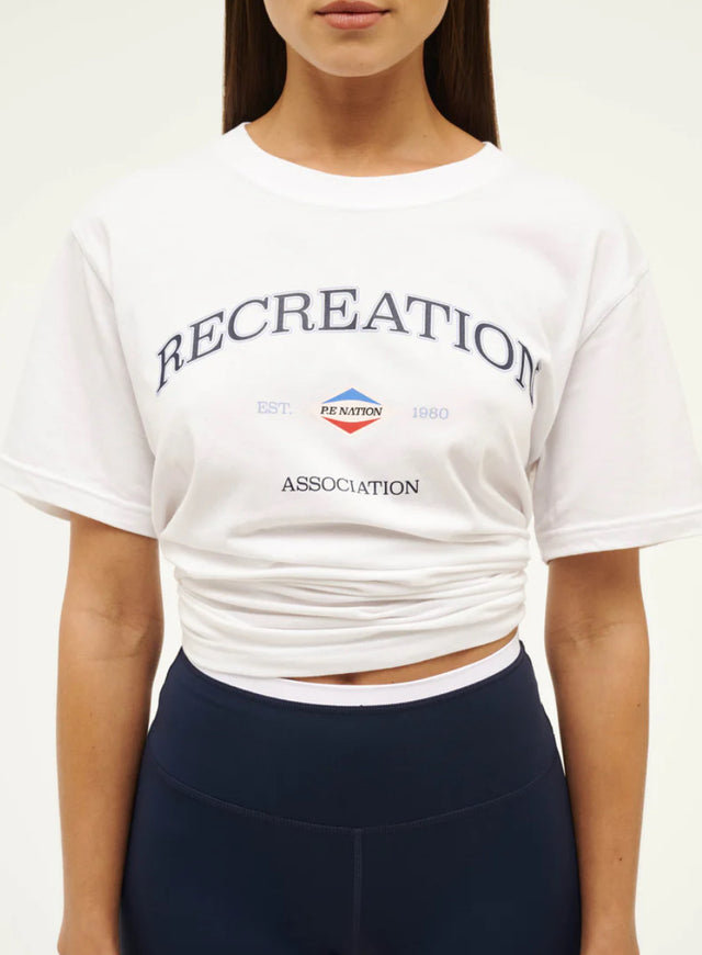 PE NATION - Recreation Tee - Optic White-T-Shirts-PE Nation-XS-UPTOWN LOCAL