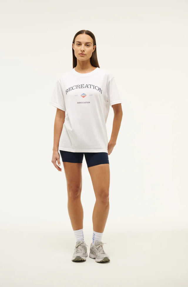 PE NATION - Recreation Tee - Optic White-T-Shirts-PE Nation-XS-UPTOWN LOCAL