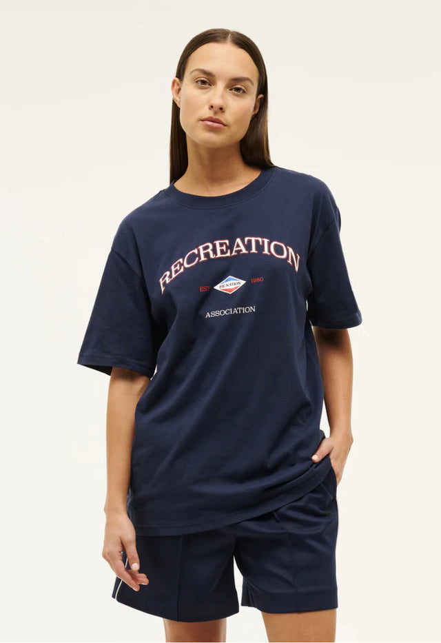 PE NATION - Recreation Tee - Dark Navy-T-Shirts-PE Nation-XS-UPTOWN LOCAL