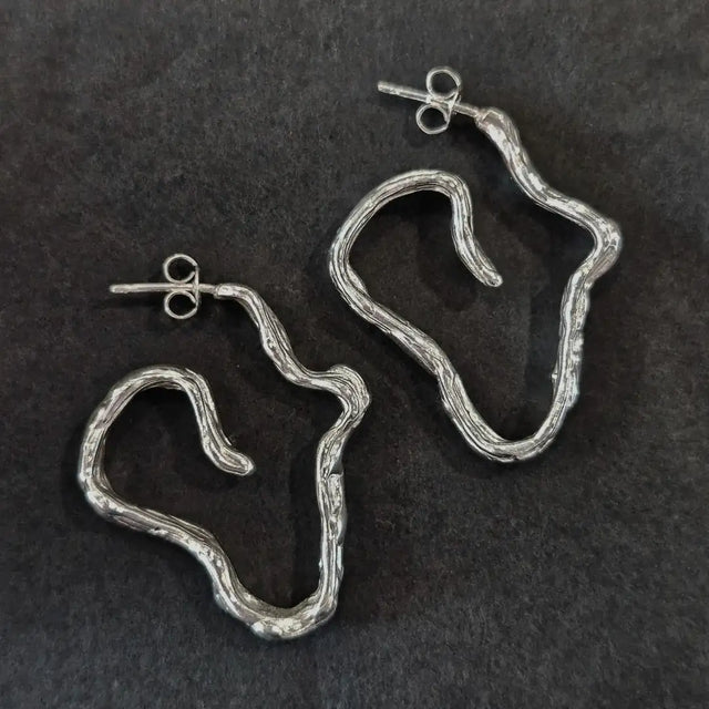 MALM ADORN - Rivus Earrings #2 - 925 Silver-Earrings-Málm Adorn-UPTOWN LOCAL