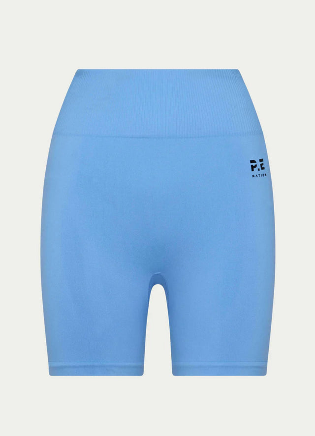 PE NATION - Restore Seamless 5” Bike Short - Cornflower Blue-Shorts-PE Nation-S-UPTOWN LOCAL