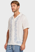 ACADEMY BRAND - Reynolds Short Sleeve Shirt - White-Shirts-Academy Brand-S-UPTOWN LOCAL