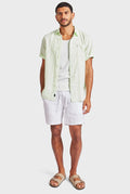 ACADEMY BRAND - Hampton Linen S/S Shirt - Glass Green-Shirts-Academy Brand-S-UPTOWN LOCAL