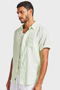 ACADEMY BRAND - Hampton Linen S/S Shirt - Glass Green-Shirts-Academy Brand-S-UPTOWN LOCAL