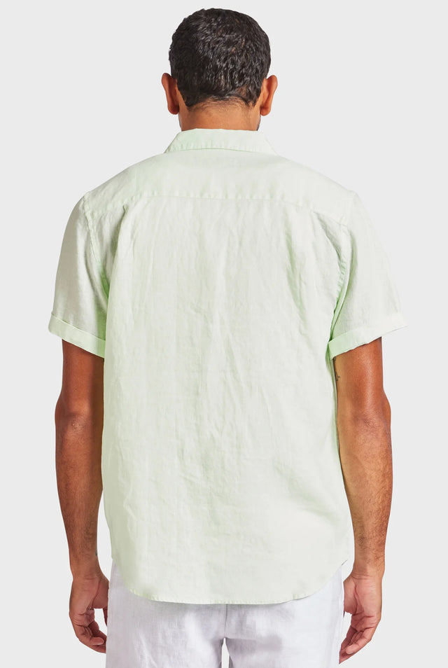 ACADEMY BRAND - Hampton Linen S/S Shirt - Glass Green-Shirts-Academy Brand-S-UPTOWN LOCAL