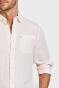 ACADEMY BRAND - Hampton Linen Shirt - Dawn Pink-Shirts-Academy Brand-S-UPTOWN LOCAL