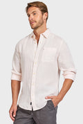 ACADEMY BRAND - Hampton Linen Shirt - Dawn Pink-Shirts-Academy Brand-S-UPTOWN LOCAL