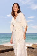 ACADEMY BRAND - Vought Wrap Dress - Light Almond-Dresses-Academy Brand Womens-XS-UPTOWN LOCAL