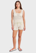 Academy Brand - Farrah Crochet Tank - White / Apple-Shirts & Tops-Academy Brand-XS-UPTOWN LOCAL