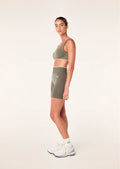 PE NATION - Restore Seamless 5” Bike Short - Khaki-Activewear-PE Nation-S-UPTOWN LOCAL