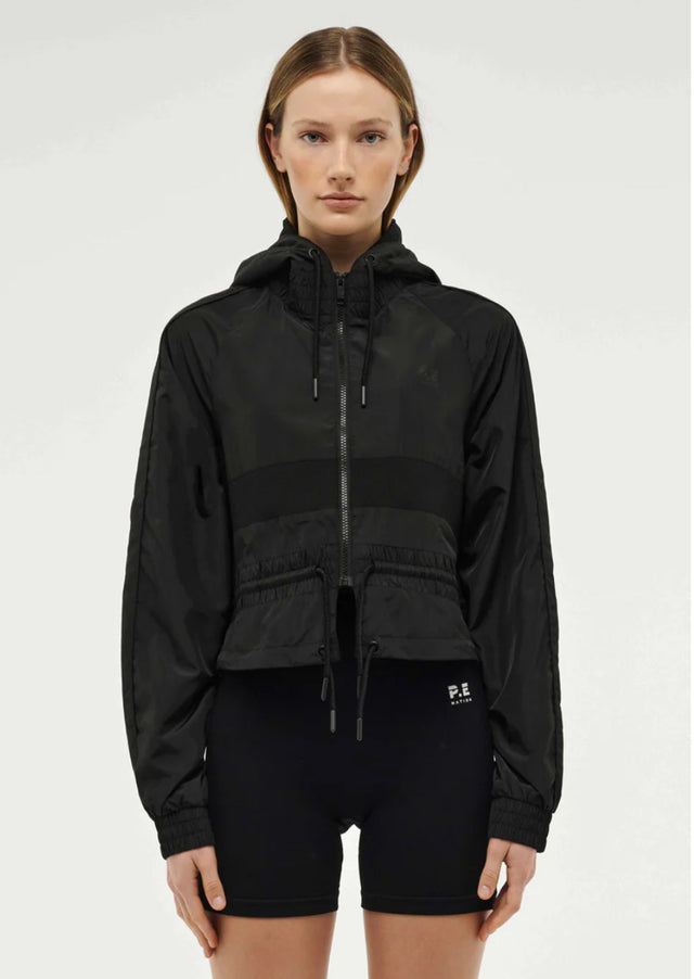 PE NATION - Cropped Man Down Jacket - Black-Jackets-PE Nation-XS-UPTOWN LOCAL