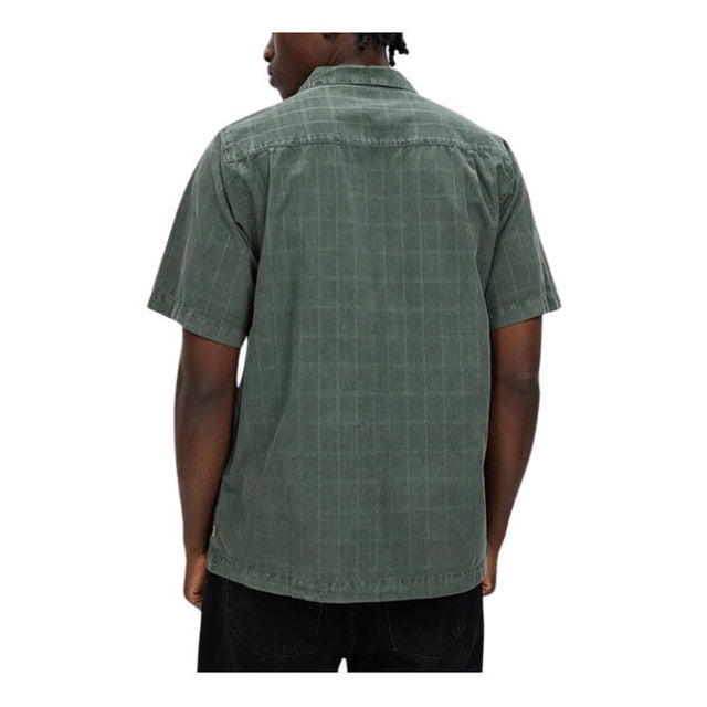 ROLLAS - Tile Cord Bowler Shirt - Thyme-Shirts-Rolla's-S-UPTOWN LOCAL