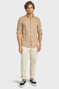 ACADEMY BRAND - Mick Linen Shirt - Otter Tan-Shirts-Academy Brand-S-UPTOWN LOCAL