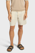 ACADEMY BRAND - Jeff Linen Short - Parchment Stripe-Shorts-Academy Brand-30-UPTOWN LOCAL