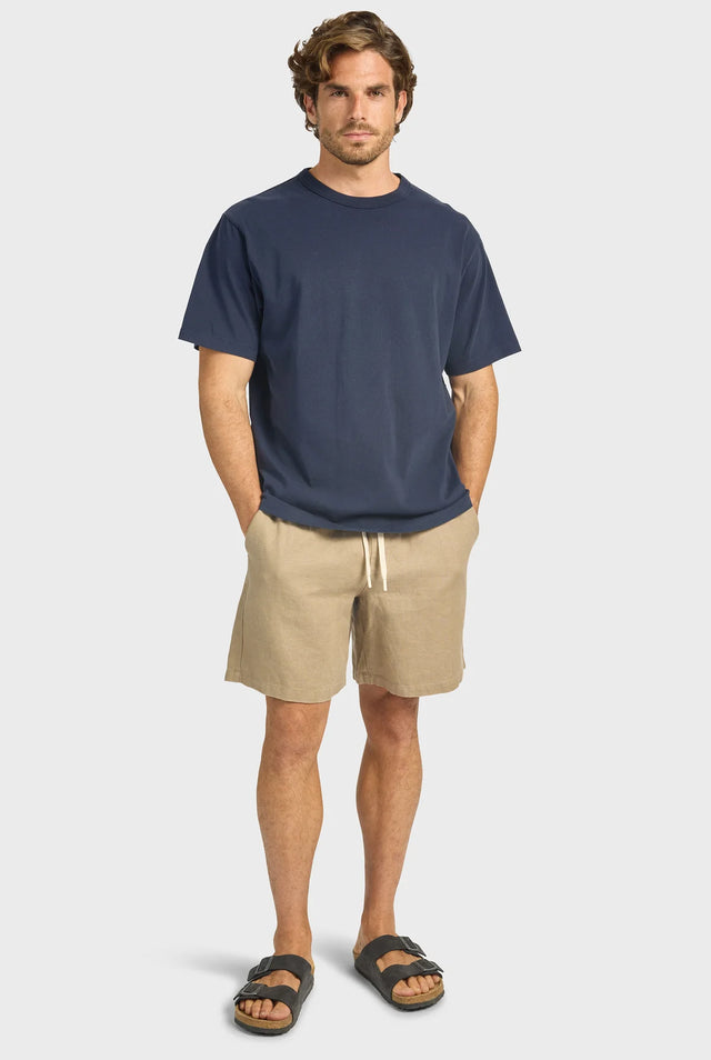 ACADEMY BRAND - Jeff Linen Short - Otter Tan-Shorts-Academy Brand-30-UPTOWN LOCAL