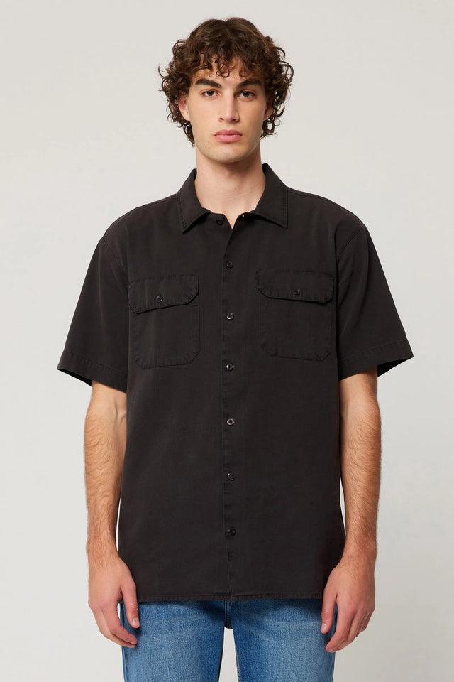 ROLLAS - Ezy Trade Shirt - Washed Black-Shirts-Rolla's-S-UPTOWN LOCAL