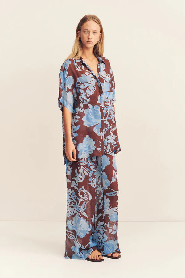 SHONA JOY - Olson Short Sleeve Shirt - Arcadian Floral-Dresses-Shona Joy-6-UPTOWN LOCAL