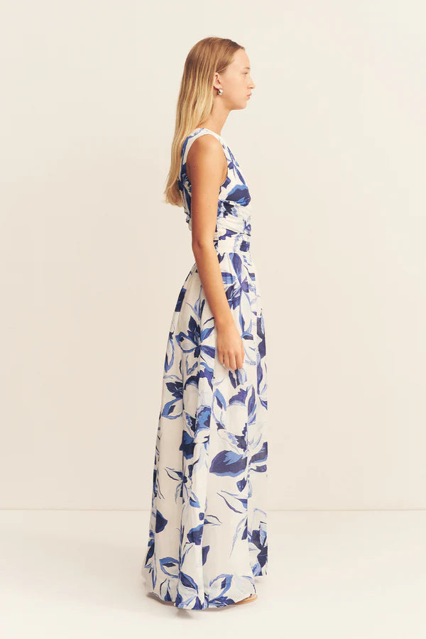 SHONA JOY - Willa Asymmetrical Maxi Dress -Bluebell Wallpaper-Dresses-Shona Joy-6-UPTOWN LOCAL